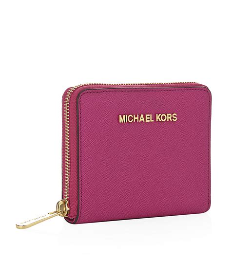 michael kors wallet trim material|Michael Kors small pink wallet.